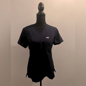 Figs Navy Catarina One-Pocket Scrub Top